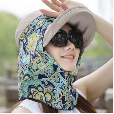 Mujer Summer Neck Face Wide Brim Visor AntiUV Protection Hat Outdoor Sun Cap 937041096320 eb-26706488
